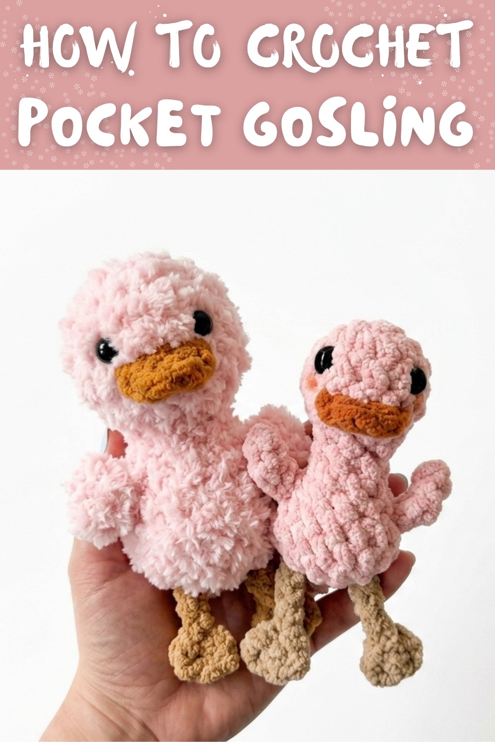 Beginner Friendly - FULL TUTORIAL Pocket Gosling step by step, NO-SEWING crochet pattern