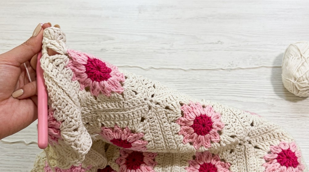 Crochet sunflower top
