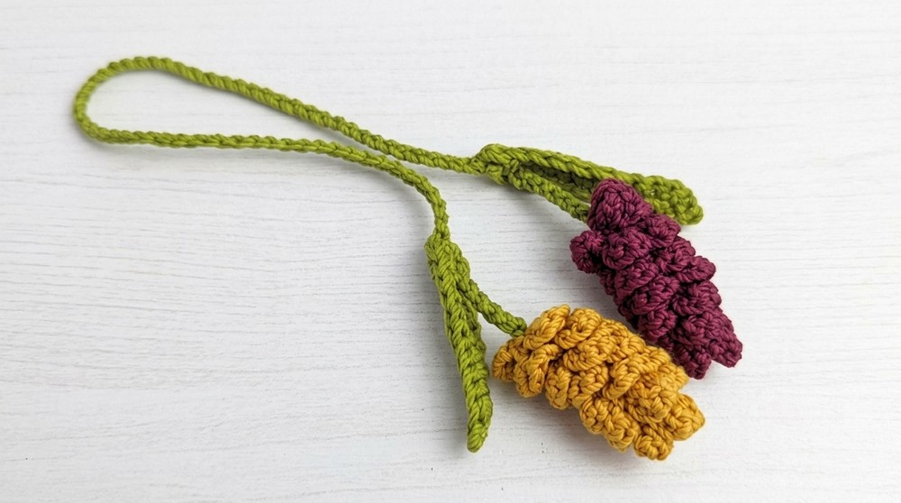 How to crochet lavender bag charm