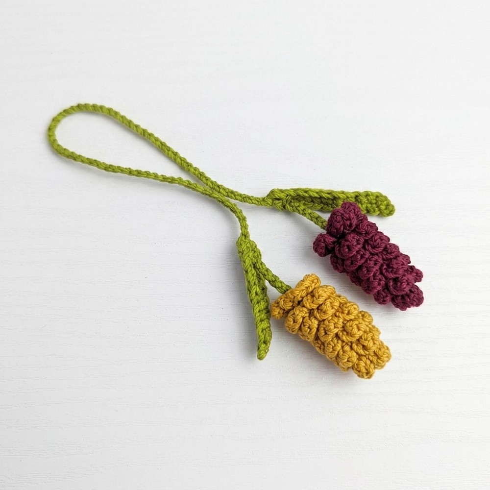 How to crochet lavender bag charm