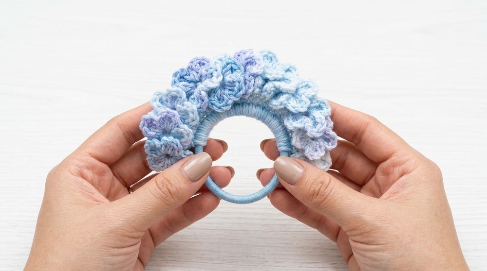Crochet FLOWERS Hair-tie