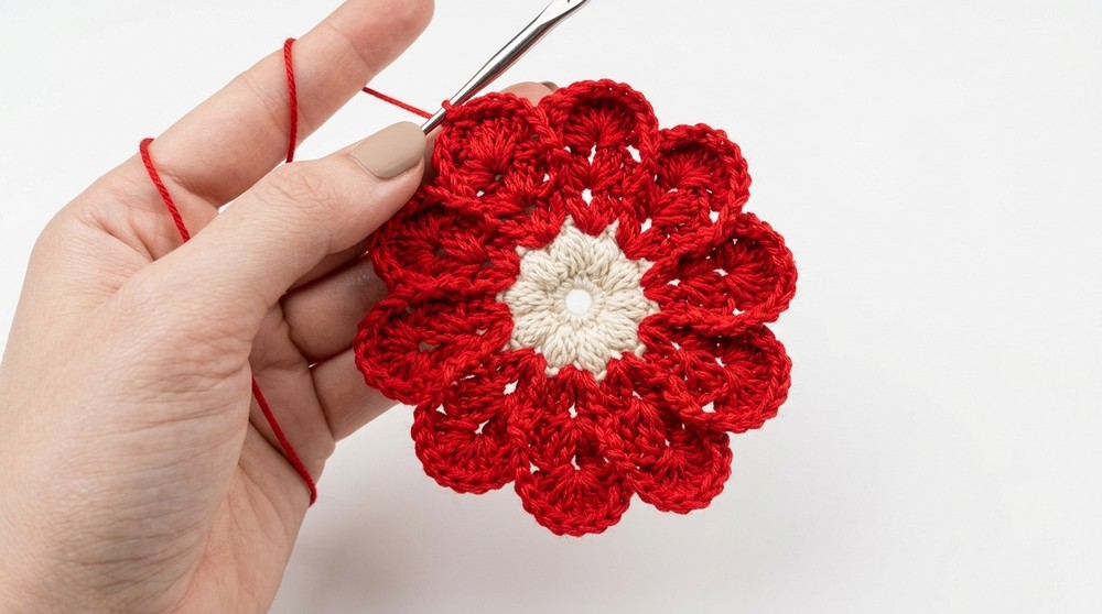 crochet flower motif