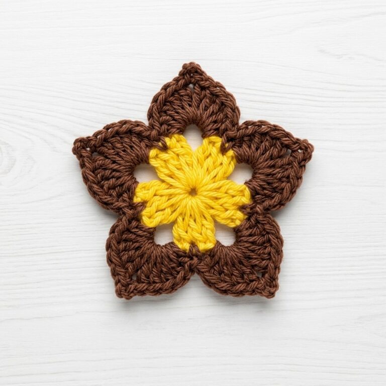 Two-tiered crochet rose