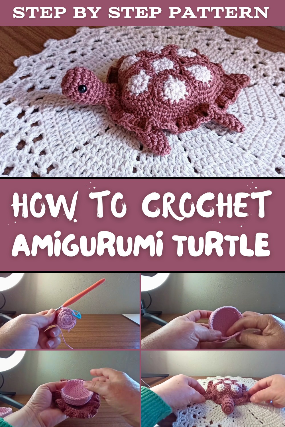 Crochet Amigurumi Turtle Step By Step Tutorial