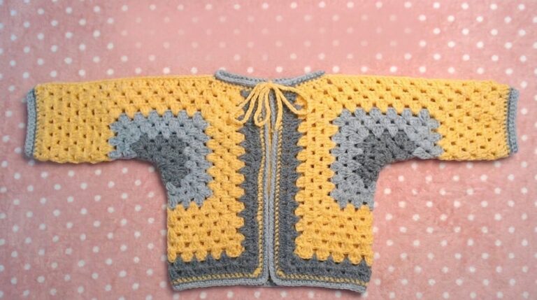 Crochet Baby Hexagon Cardigan Pattern 2