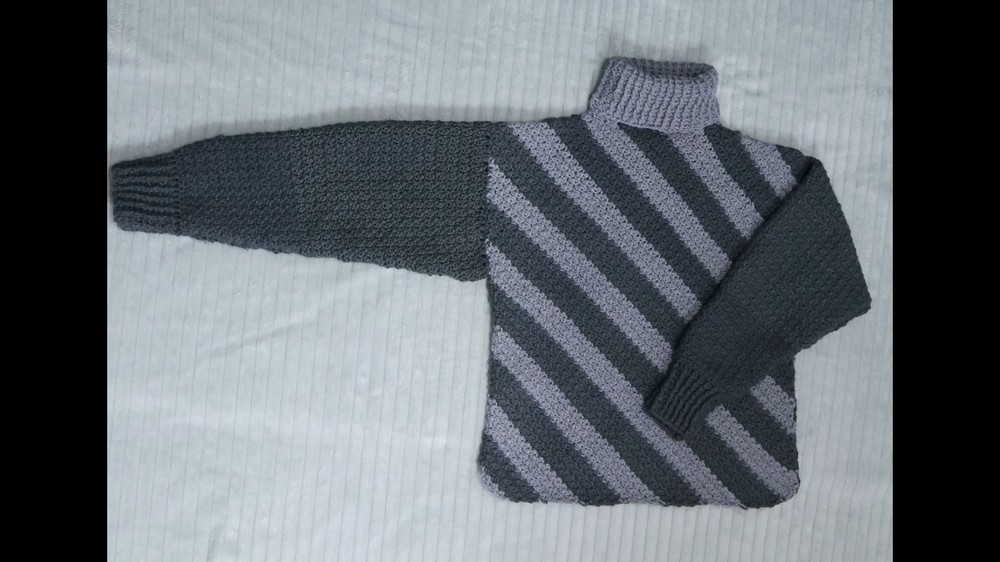 Crochet C2c Turteneck Sweater Pattern 2