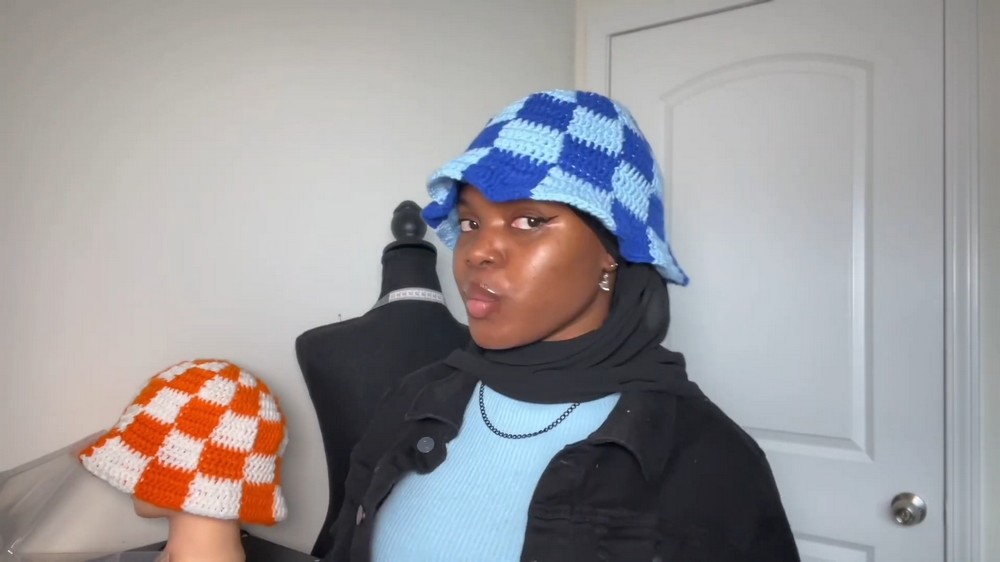 Crochet Checkered Hat Pattern 2