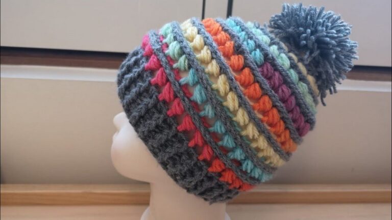 Crochet Cupcake Bead Stitch Beanie Pattern 3