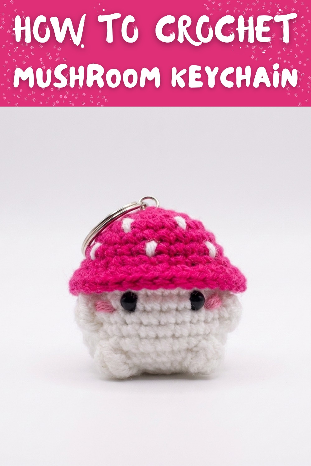 Crochet Cute Mushroom Baby Tutorial 🍄 easy keychain idea for beginners