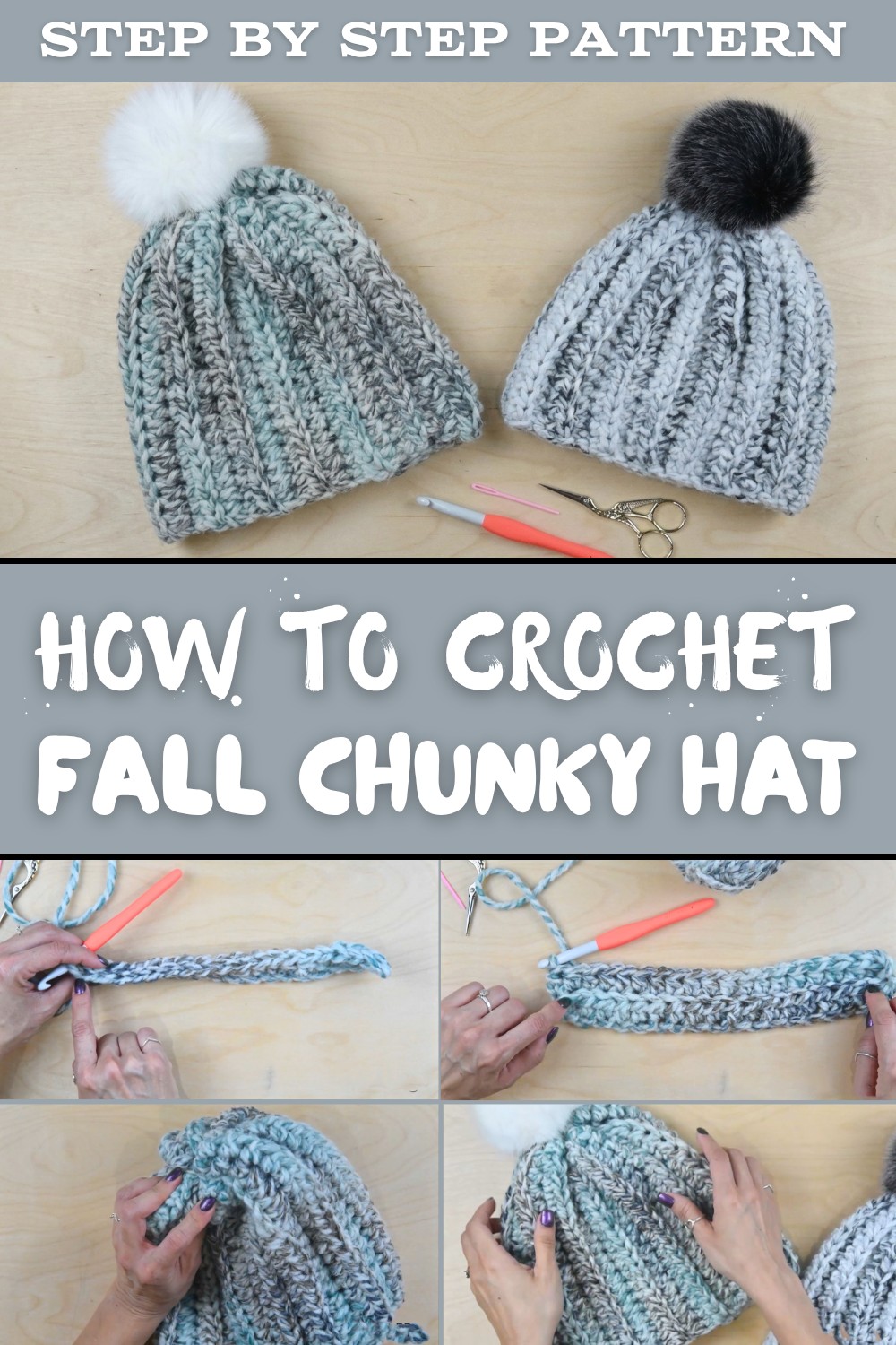Crochet Fall Chunky Hat Pattern