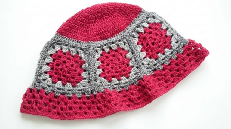 Crochet Granny Square Hat Pattern 2