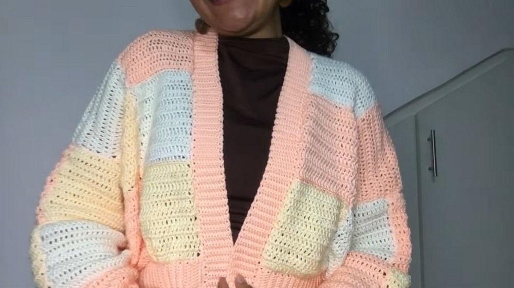 Crochet Granny Squares Cardigan Tutorial 2