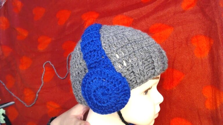 Crochet Headphone Beanie Pattern 2