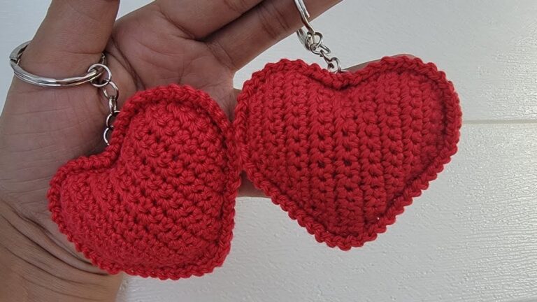 Crochet Heart Keychain Step-by-step Tutorial 2