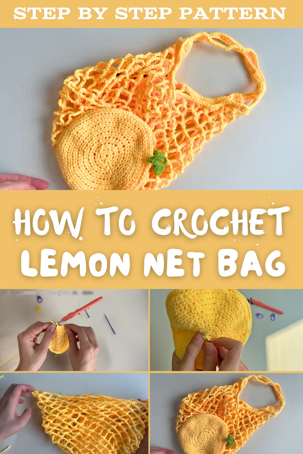 Crochet Lemon Net Bag Pattern