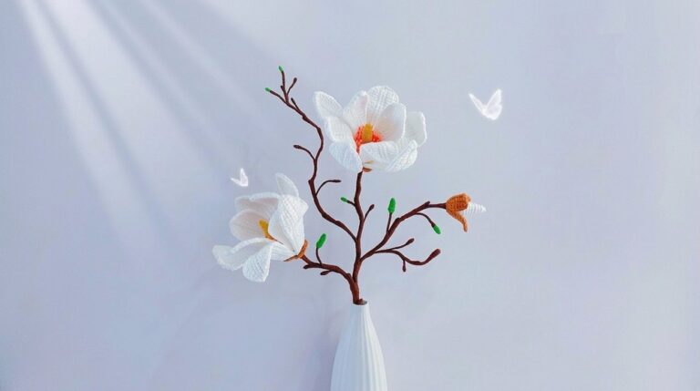 Crochet Magnolia Flower Free Pattern With Easy Steps