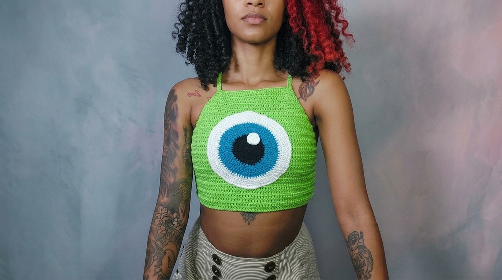 Crochet Mike Wazowski Crop Top Pattern 2