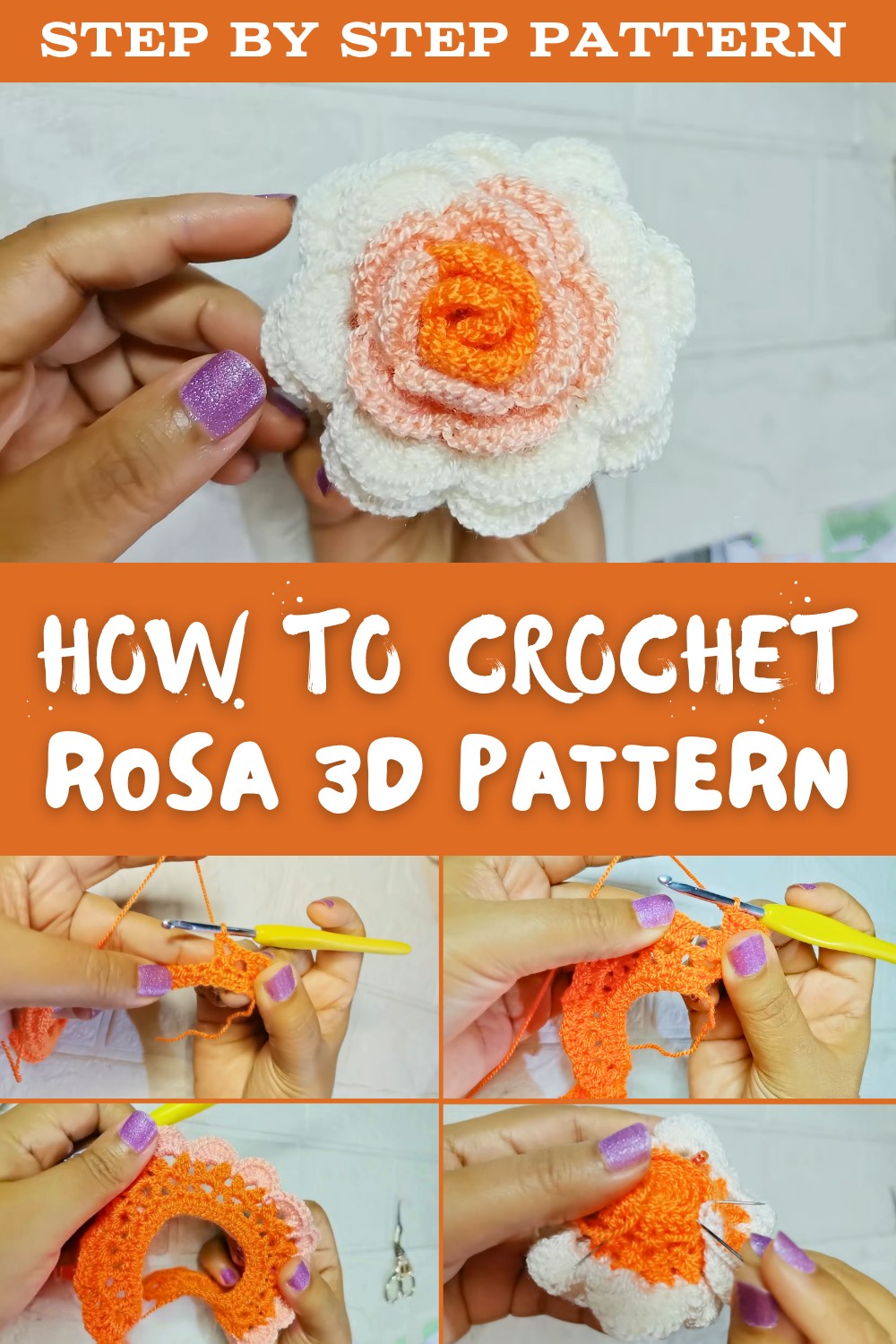 Crochet Rosa 3d Pattern