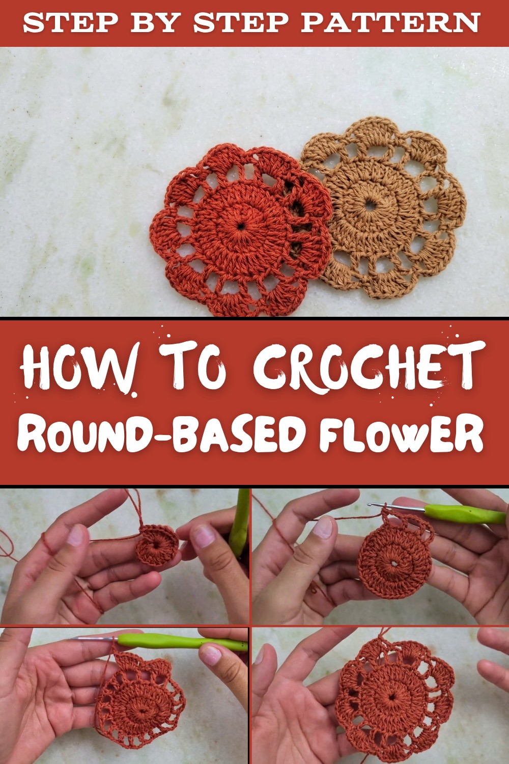 Crochet Round-Based Flower Pattern