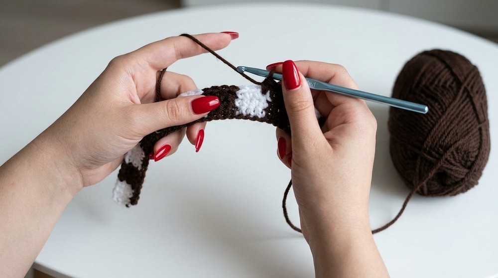 Crochet checkered bag tutorial 4