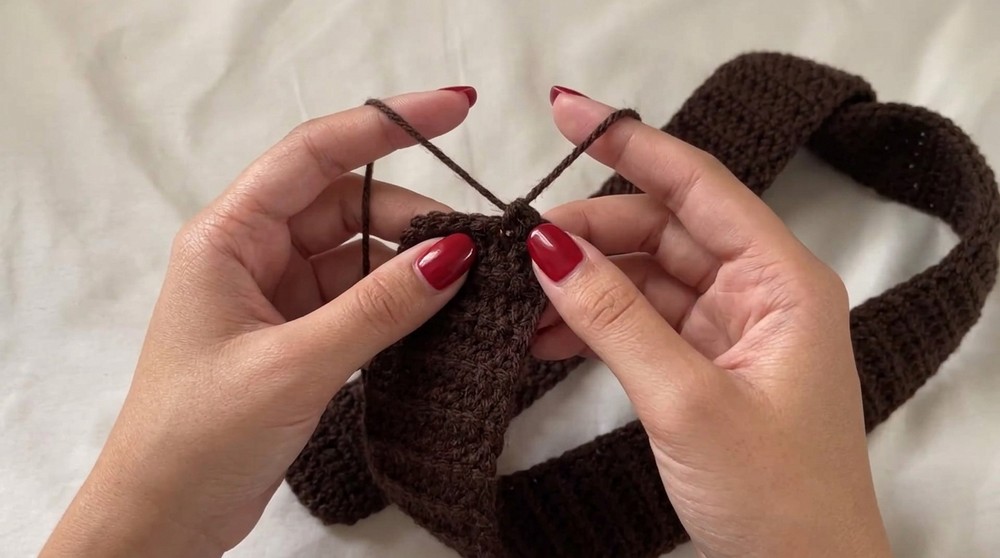 Crochet checkered bag tutorial 6