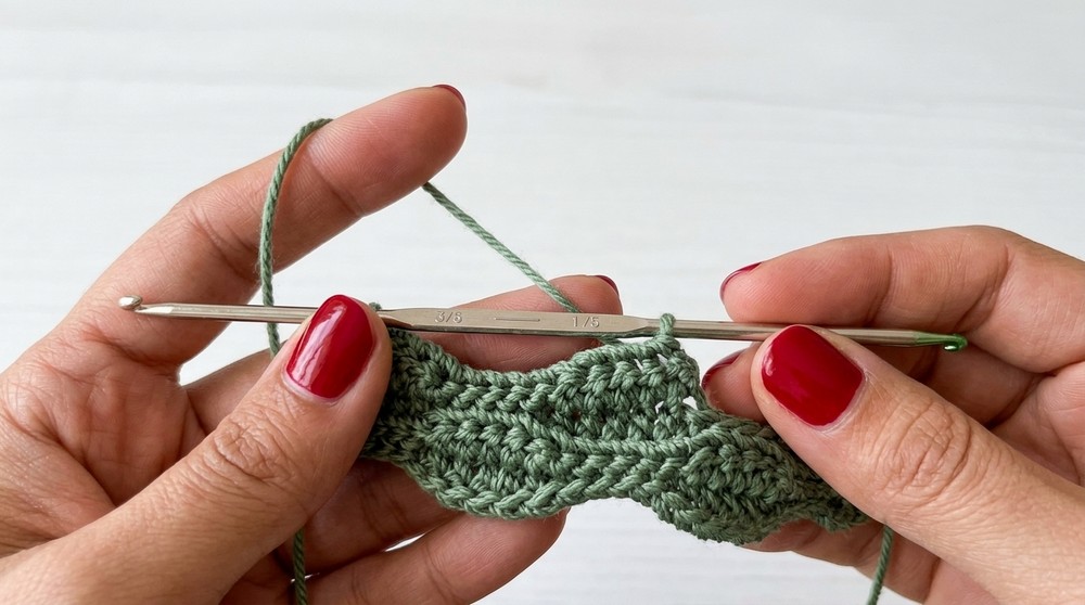 Crochet tutorial wave pattern crochet bag wave stitch 4