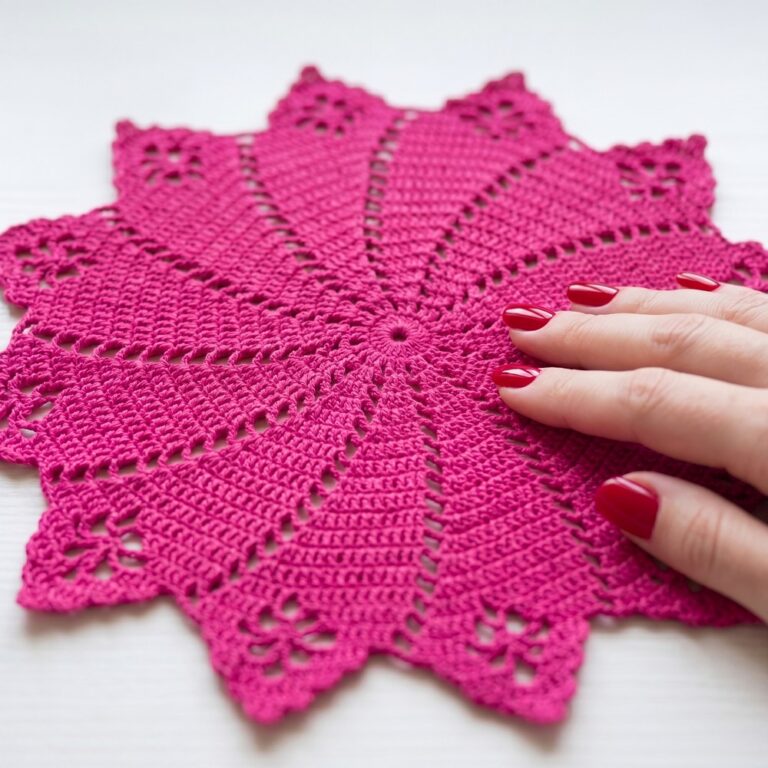 Doily crochet tutorial 9