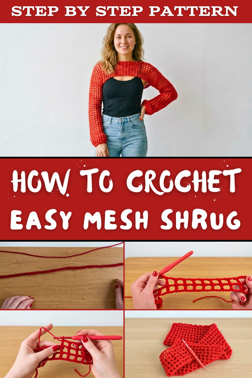 Easiest Crochet Shrug Tutorial Beginner Friendly Mesh Shrug Detailed Step by step 1