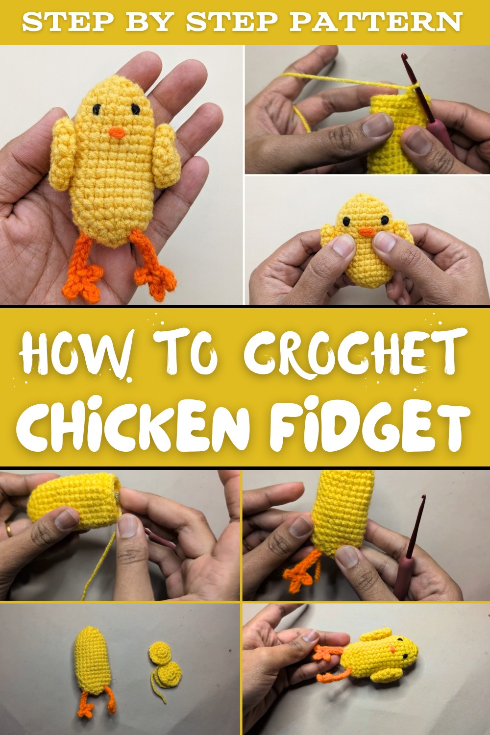 Easy Crochet Chicken Fidget Pattern