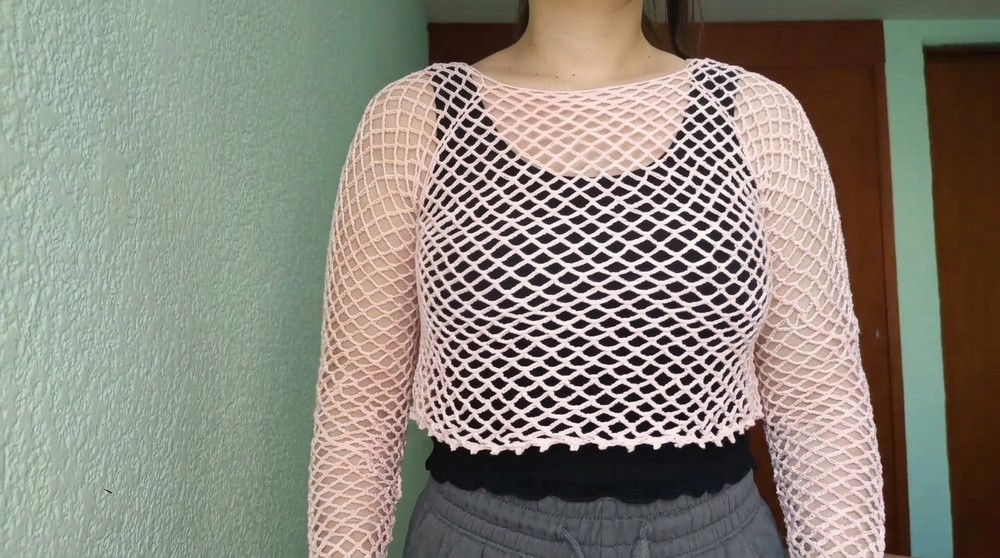 Easy Crochet Mesh Top Step-by-step Pattern 2