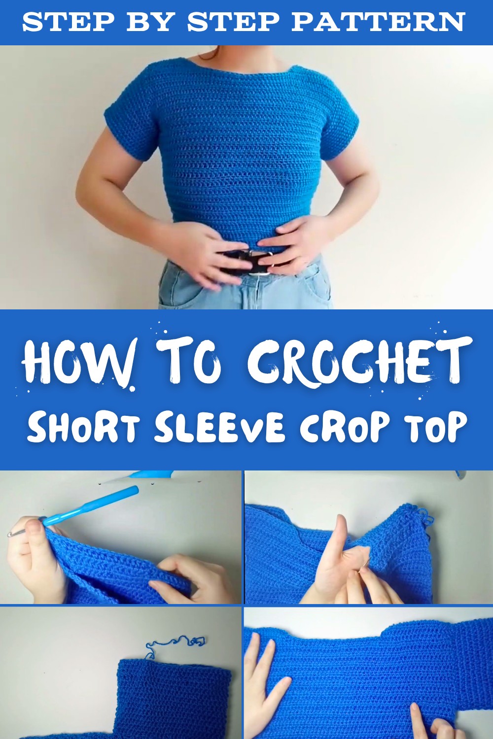 Easy Crochet Short Sleeve Crop Top Pattern