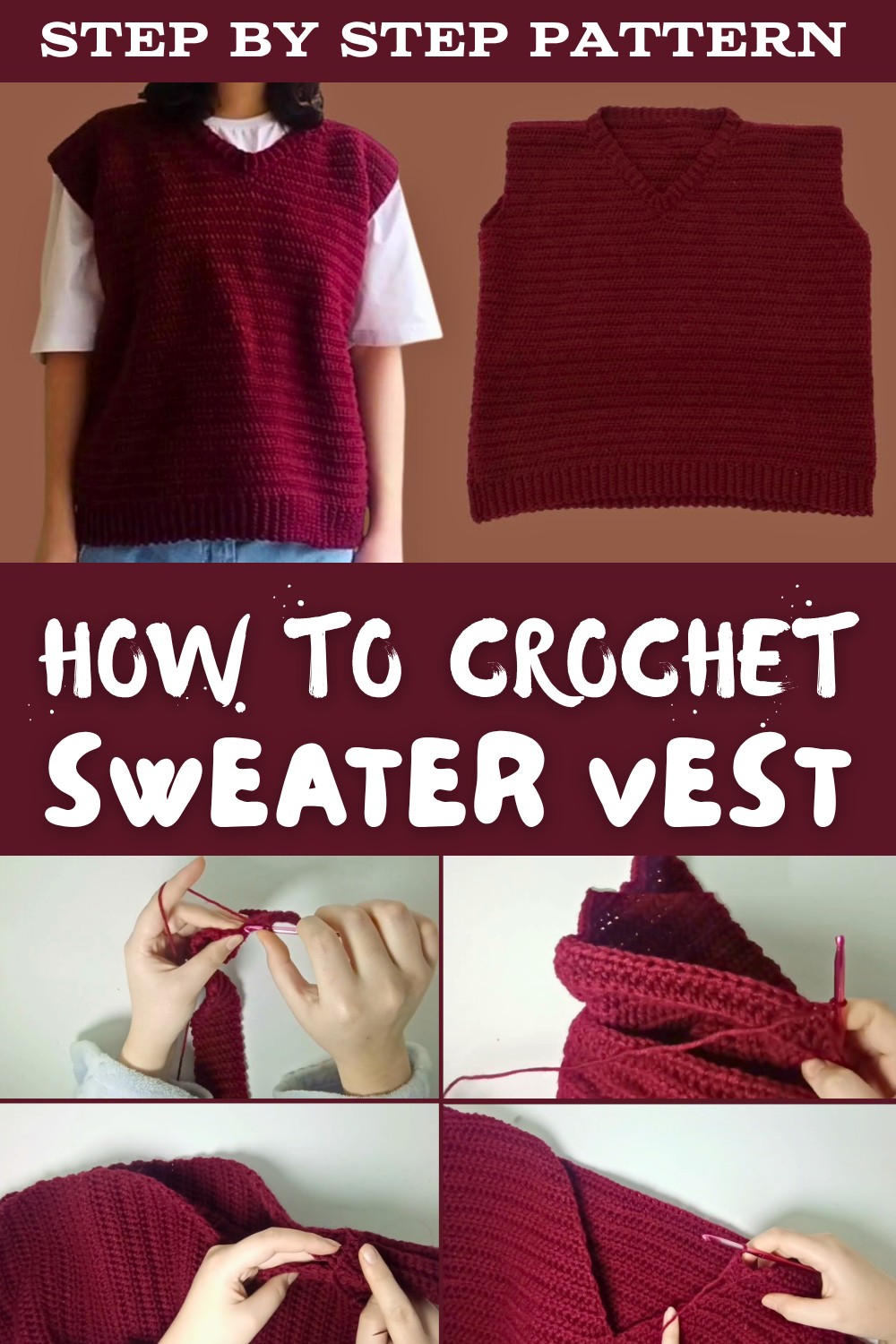 Easy Crochet Sweater Vest Tutorial