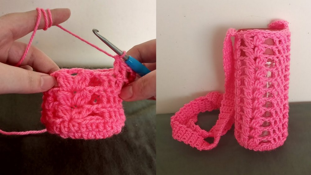 Easy Crochet Water Bottle Holder 2