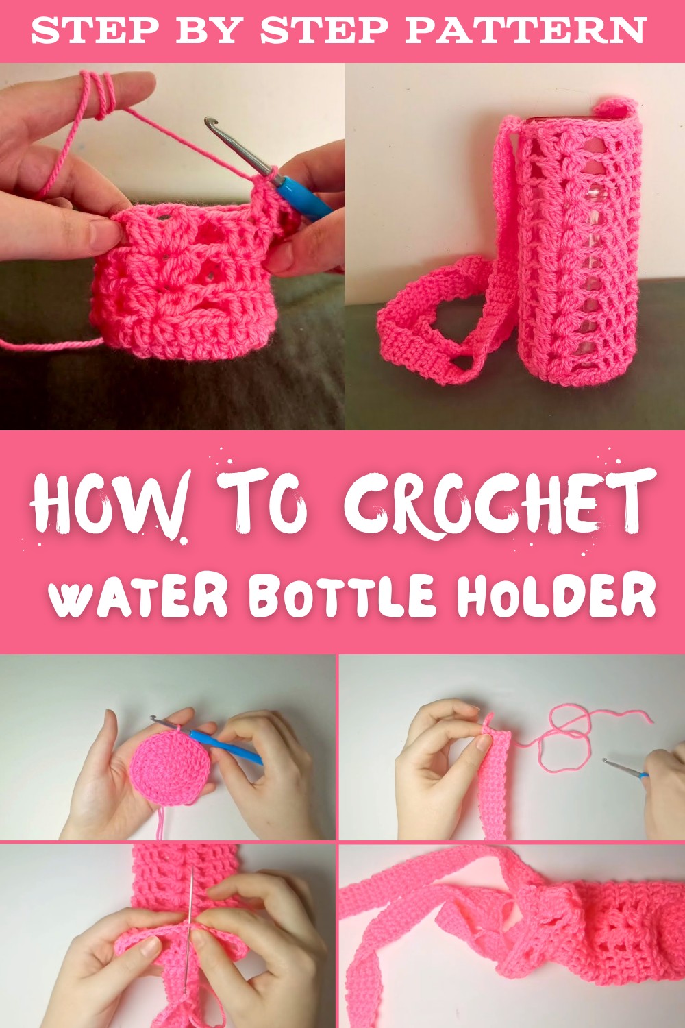Easy Crochet Water Bottle Holder