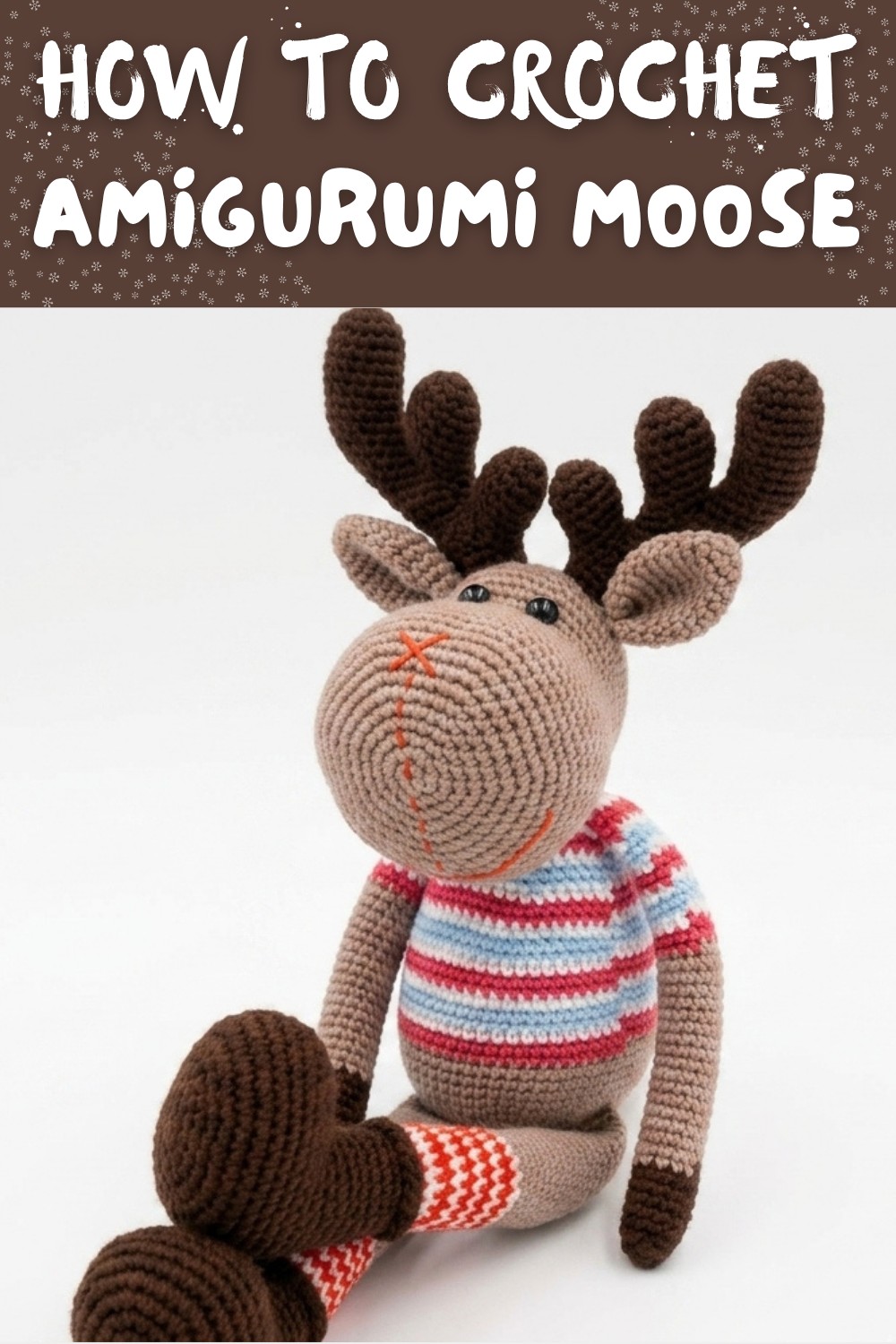 HOW TO CROCHET AMIGURUMI MOOSE zoo animal crochet tutorial