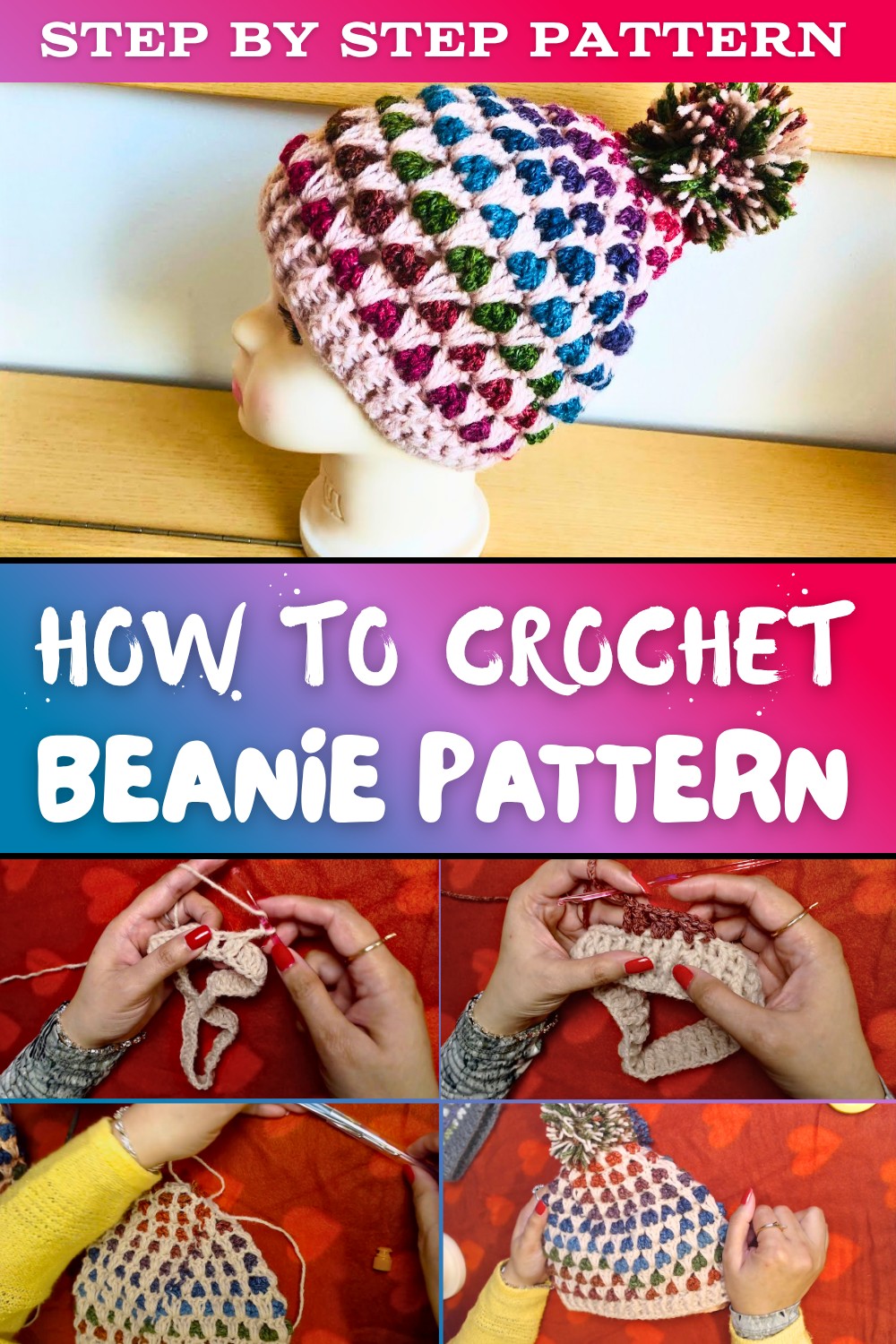 How To Crochet Beanie Pattern