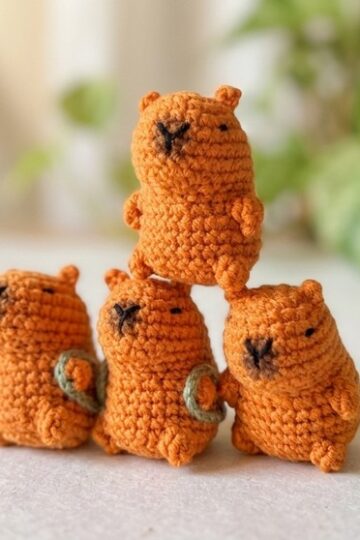 How To Crochet Capybara Keychain Pattern 2