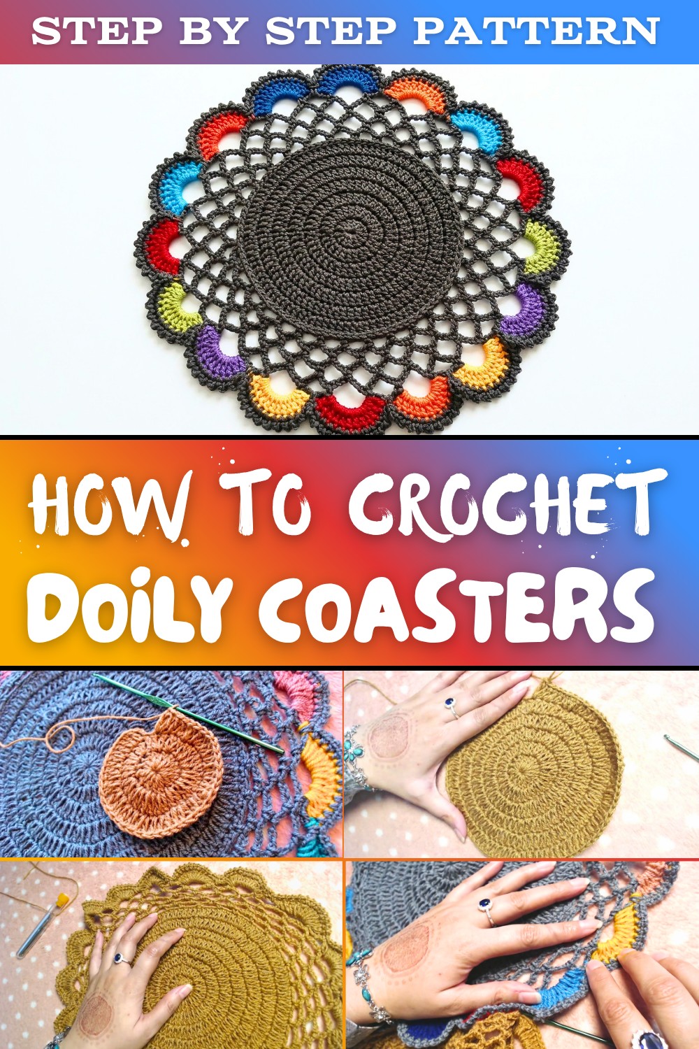 How To Crochet Doily Coasters Pattern