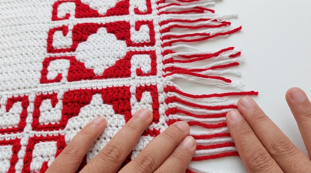 How To Crochet Mosaic (Multiple of 23) - How to Crochet a Face Prayer Mat, Small Prayer Mat - Small Prayer Mat 6