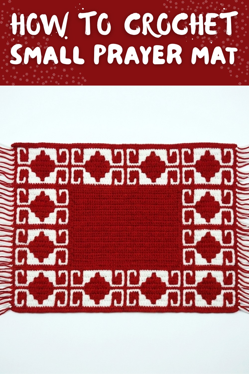 How To Crochet Mosaic (Multiple of 23) - How to Crochet a Face Prayer Mat, Small Prayer Mat - Small Prayer Mat 7
