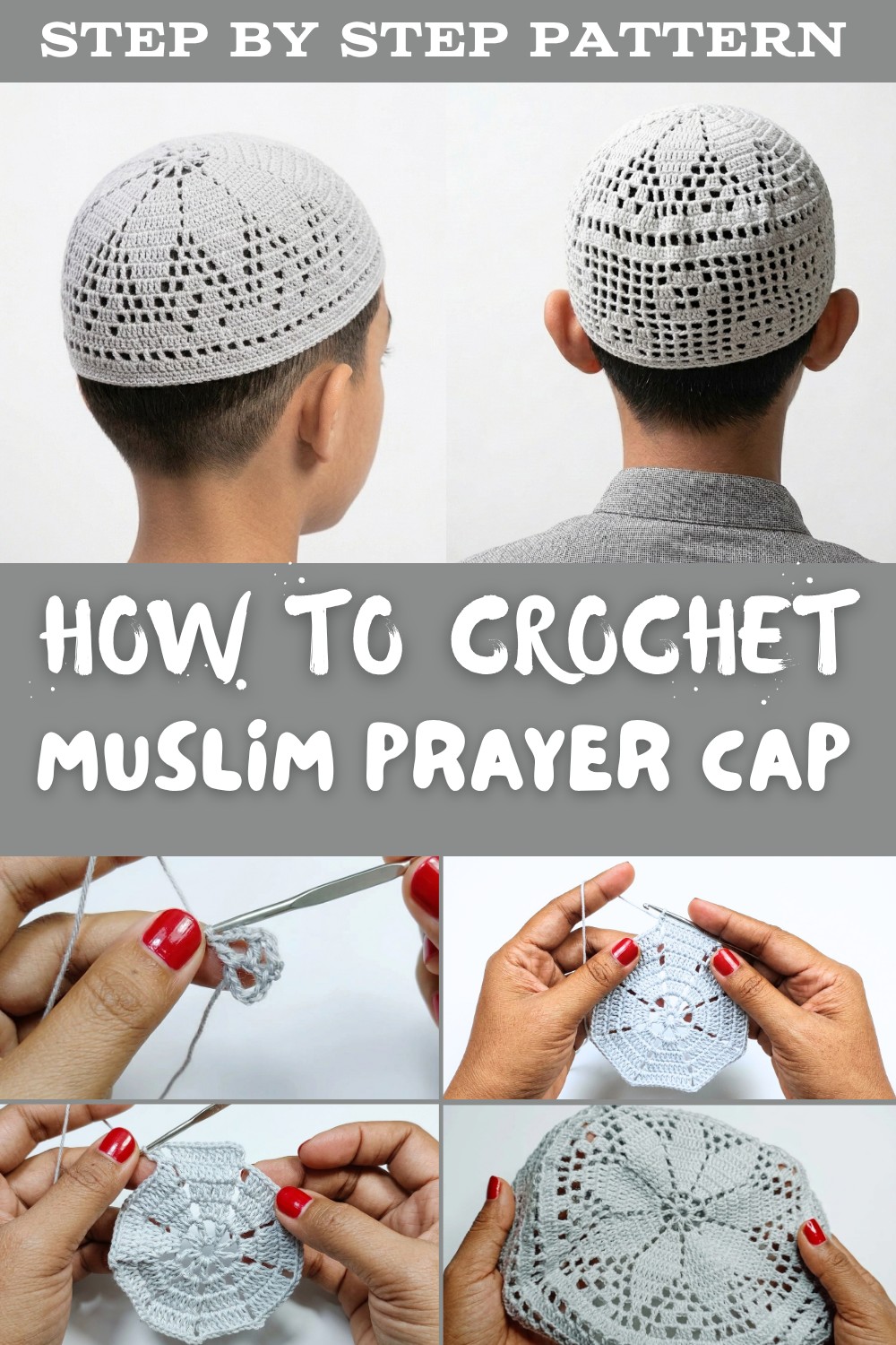 How To Crochet Muslim Prayer Cap Subtitle Available 1