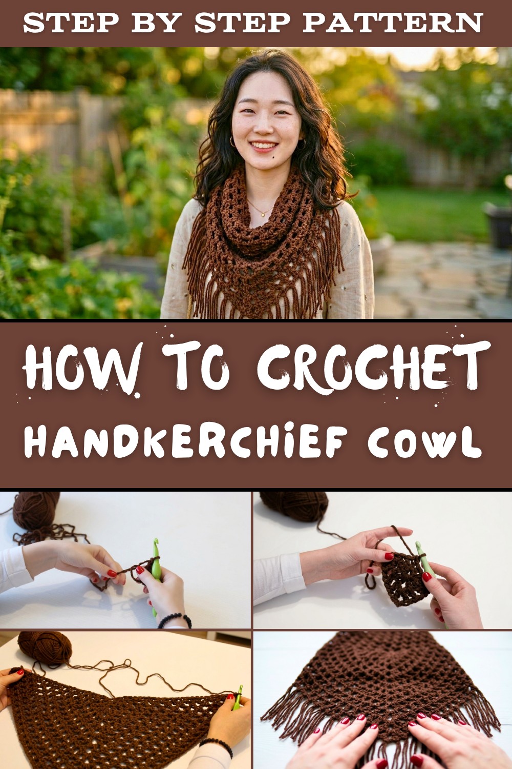 How To Crochet the Handkerchief Cowl; crochet fashion 1