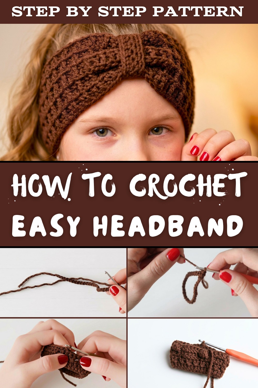 How to Crochet a Baby Headband Video Tutorial EASY 1