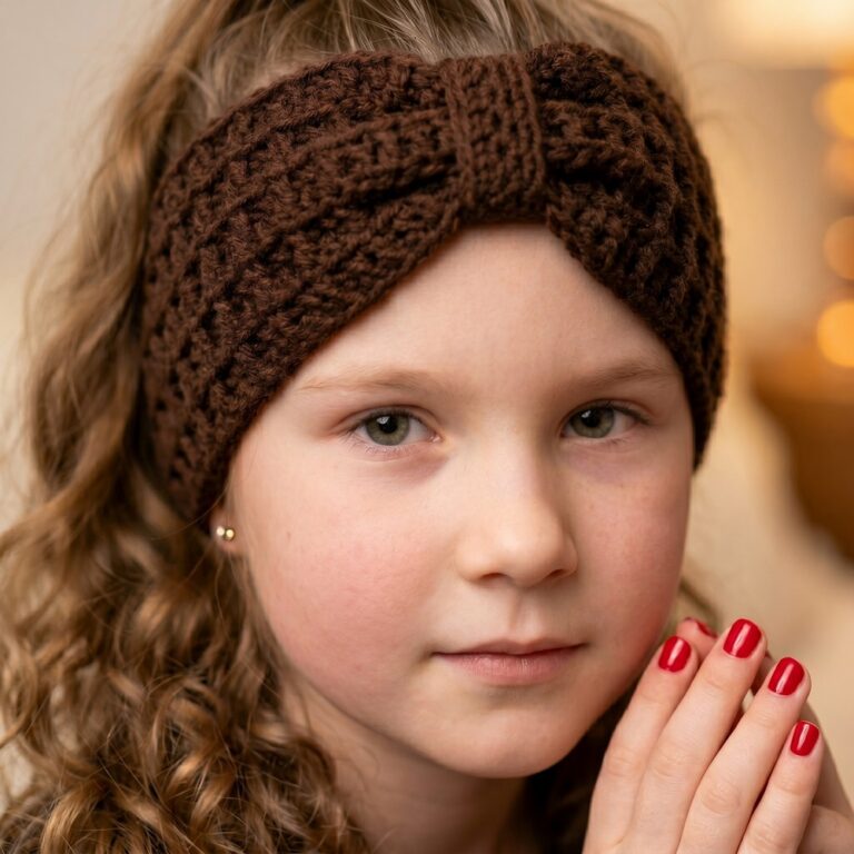 How to Crochet a Baby Headband Video Tutorial EASY 8