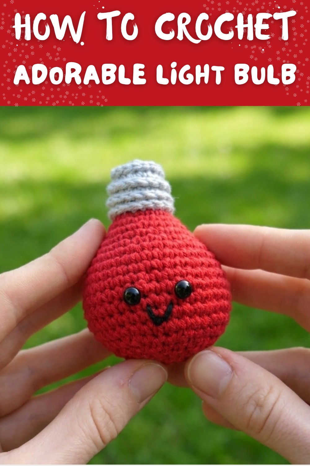 How to crochet a light bulb Crochet Advent Calendar Tutorial with english subtitles