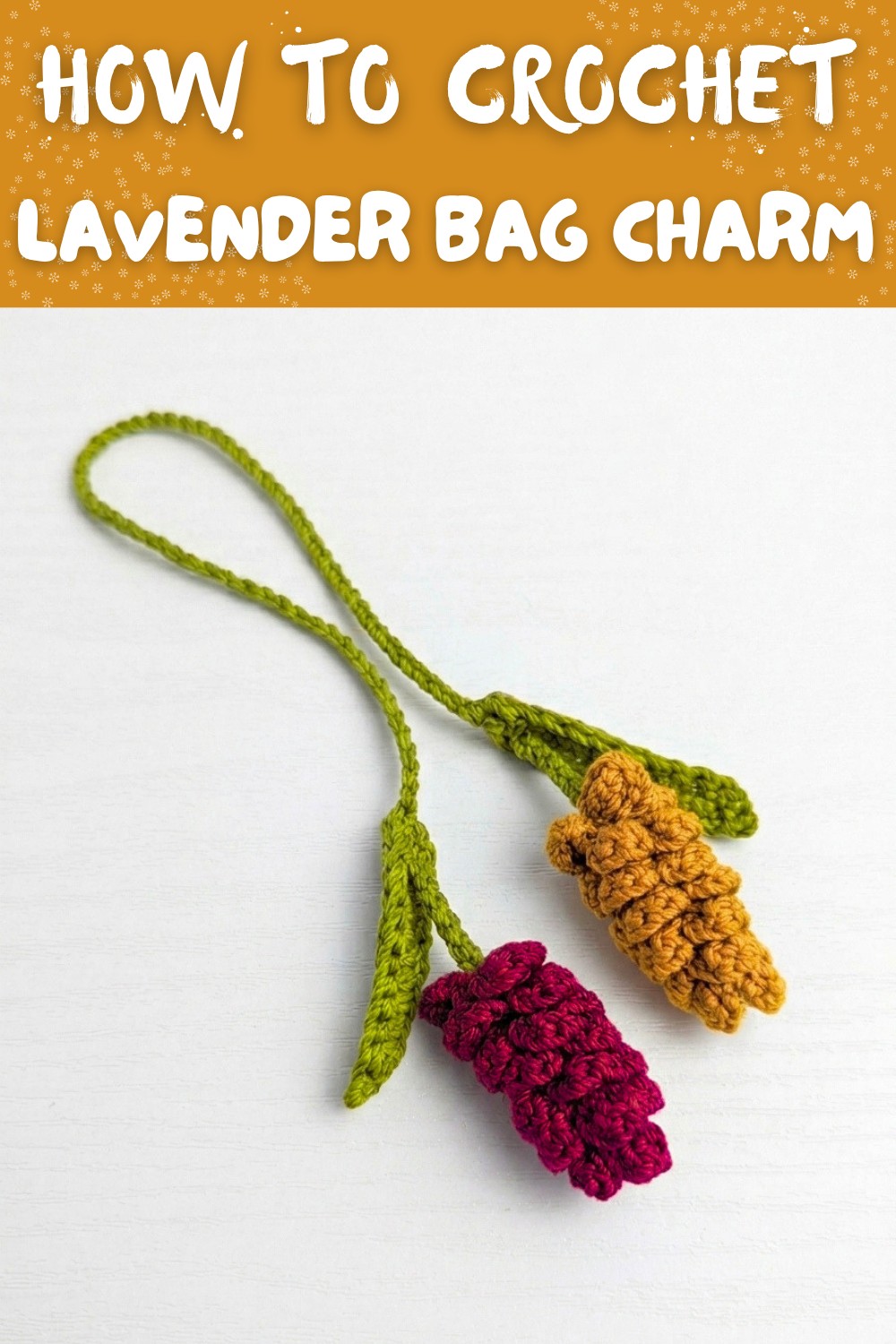 How to crochet lavender bag charm
