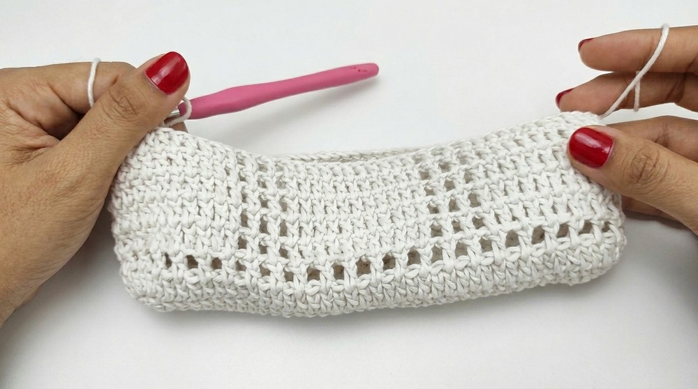 I Crocheted this Mesh Bag in ONE Day! ☀️ Beginner Tutorial By Rajutan Whita 4