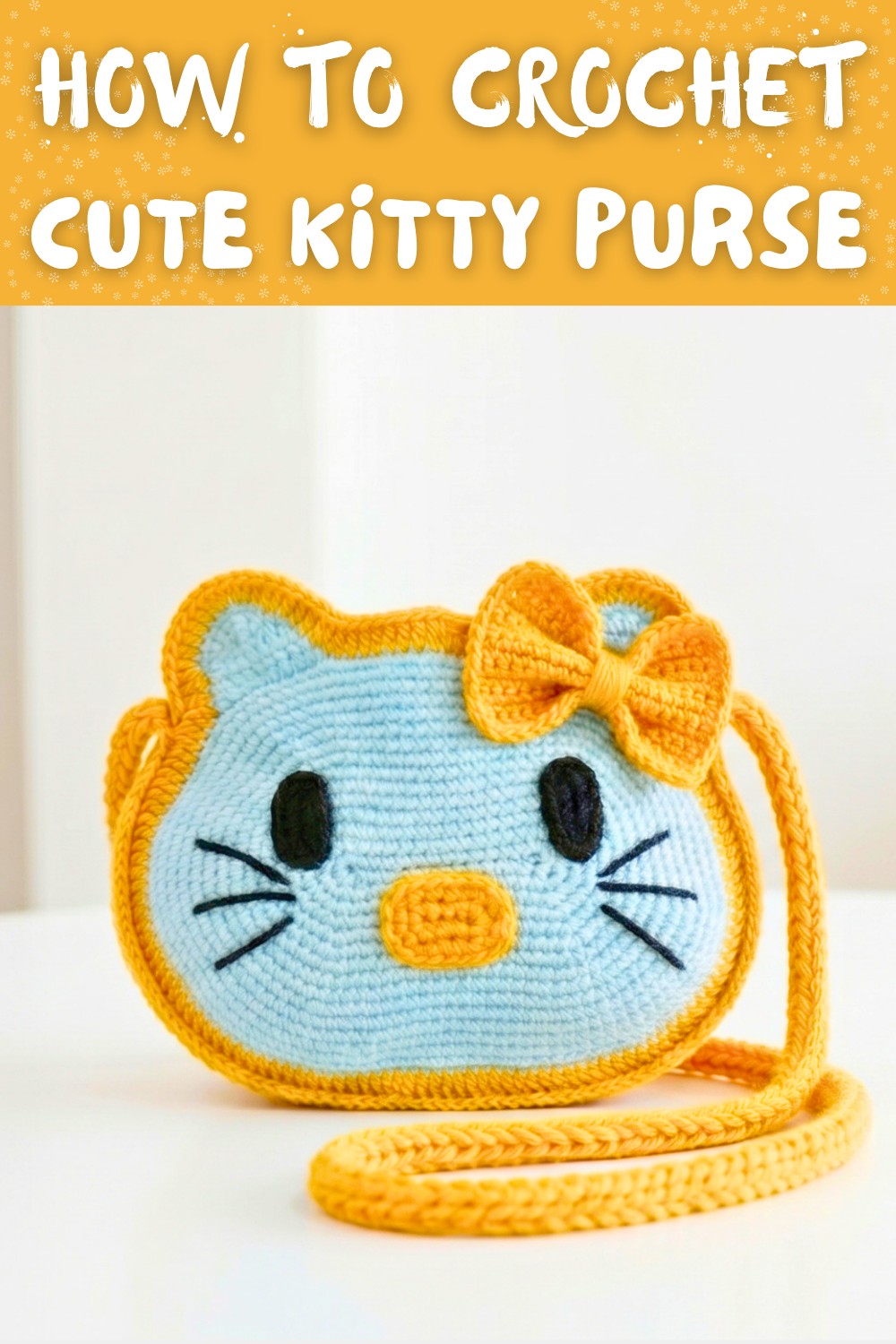 Kitty crochet purse step by step 10