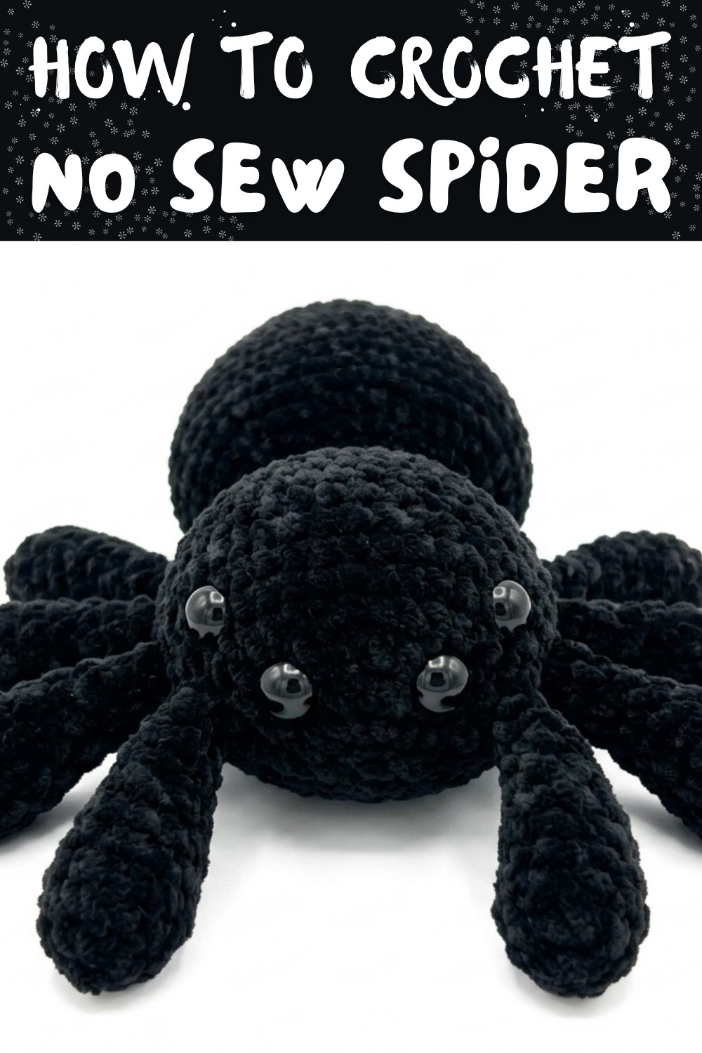 No Sew Spider Crochet Tutorial 🧶 Easy Halloween DIY Spider Crochet for Beginners - (Free Pattern)