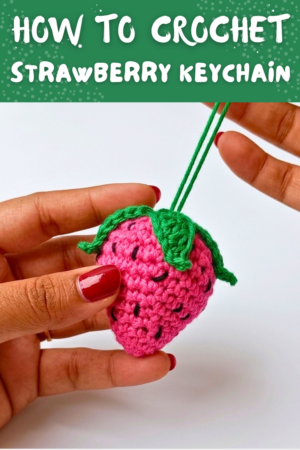 Strawberry Keychain in Amigurumi 9